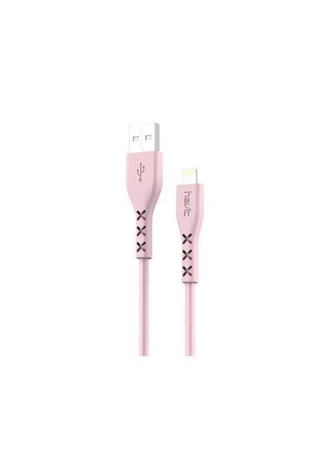 USB-A to Lightining 2 0A  30CM Pink
