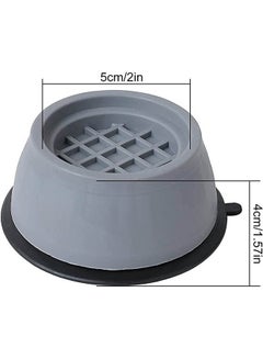 Generic Pack of 8 Washing Machine Feet Vibration Damper Grey 5 X 4cm  - Image 2