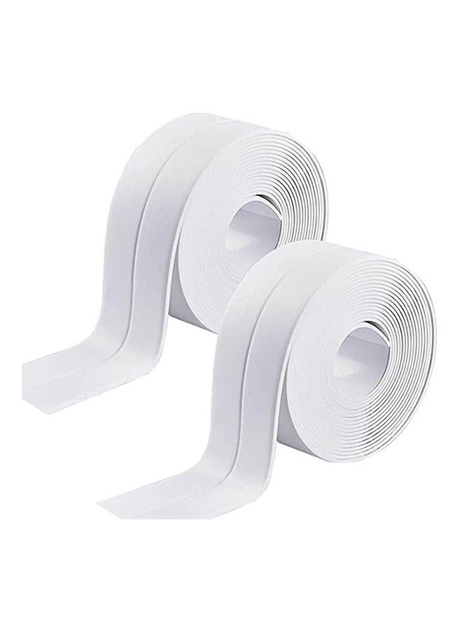 Sealant Tape 2 Pcs Caulk Strip Self Adhesive Bathroom Sealant Mildewproof Waterproof Bath White  - Image 1