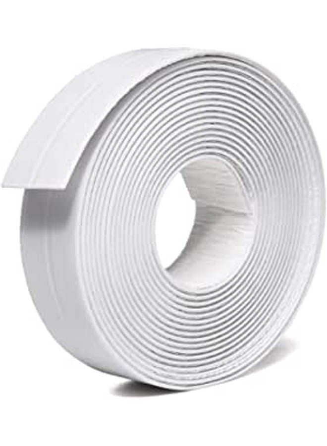 Tub and Wall Caulk Strip. Kitchen Caulk Tape Bathroom Wall Sealing Tape Waterproof Self-Adhesive Decorative Trim 38  mm White 3.2meter  - Image 1