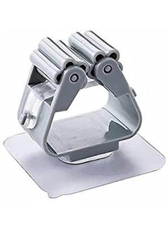 ماركة غير محددة Wall Mounted Mop Organizer Holder Grey  - Image 1
