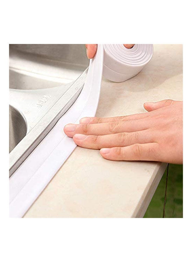 Tub and Wall Caulk Strip. Kitchen Caulk Tape Bathroom Wall Sealing Tape Waterproof Self-Adhesive Decorative Trim 38  mm White 3.2meter  - Image 2