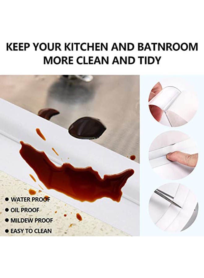 Generic Bath Sealant Caulk Strip Kitchen Waterproof Adhesive Tape White 3.2meter  - Image 2