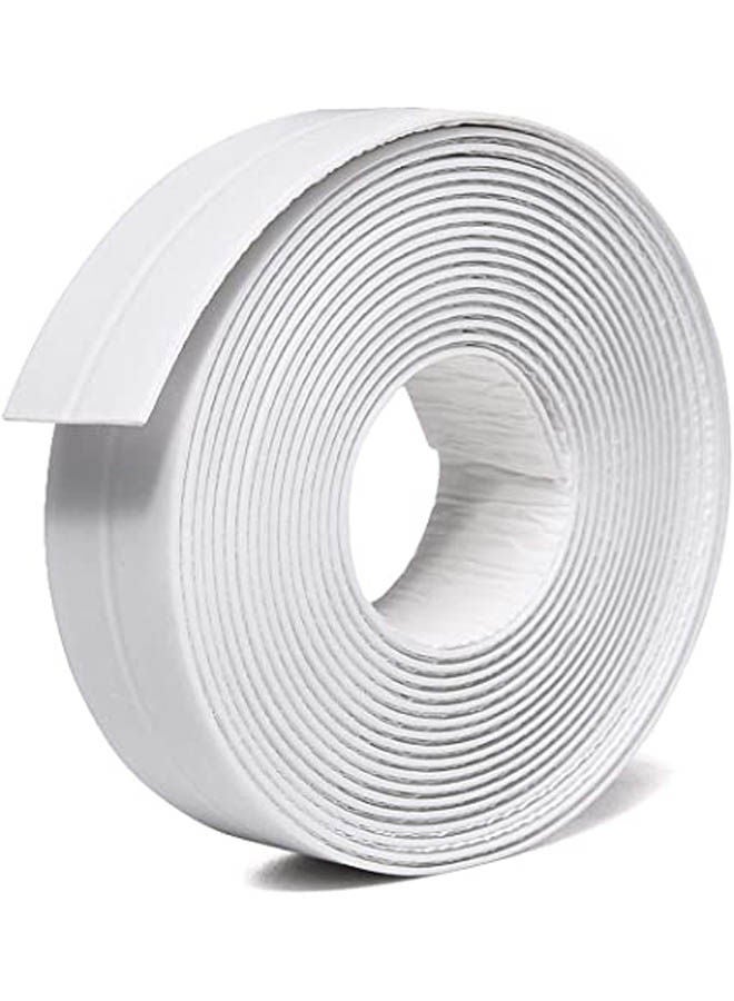 Tub and Wall Caulk Strip. Kitchen Caulk Tape Bathroom Wall Sealing Tape Waterproof Self-Adhesive Decorative Trim 22  mm White 3.2meter - Image 1