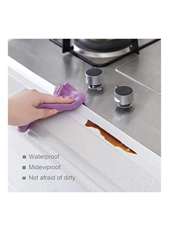 Tub and Wall Caulk Strip. Kitchen Caulk Tape Bathroom Wall Sealing Tape Waterproof Self-Adhesive Decorative Trim 22  mm White 3.2meter - Image 2