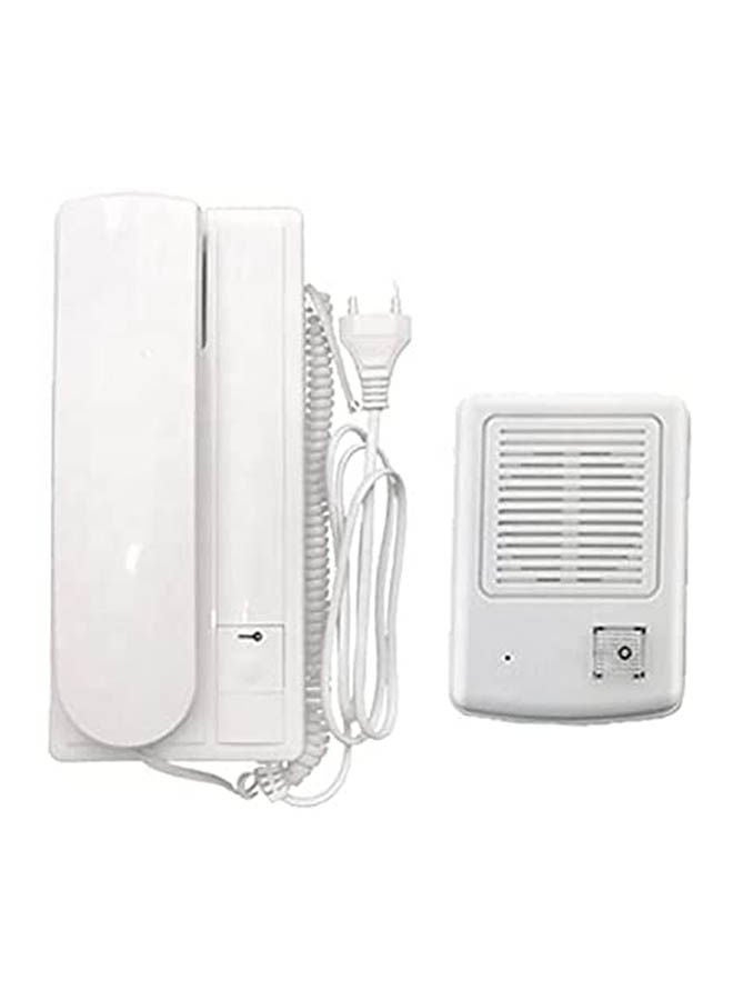 Intercom With Audio Headphone White 