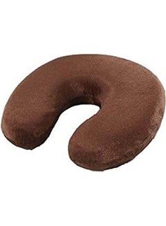 U-Shaped Pillow Nap Travel Neck Pillow Cotton Brown
