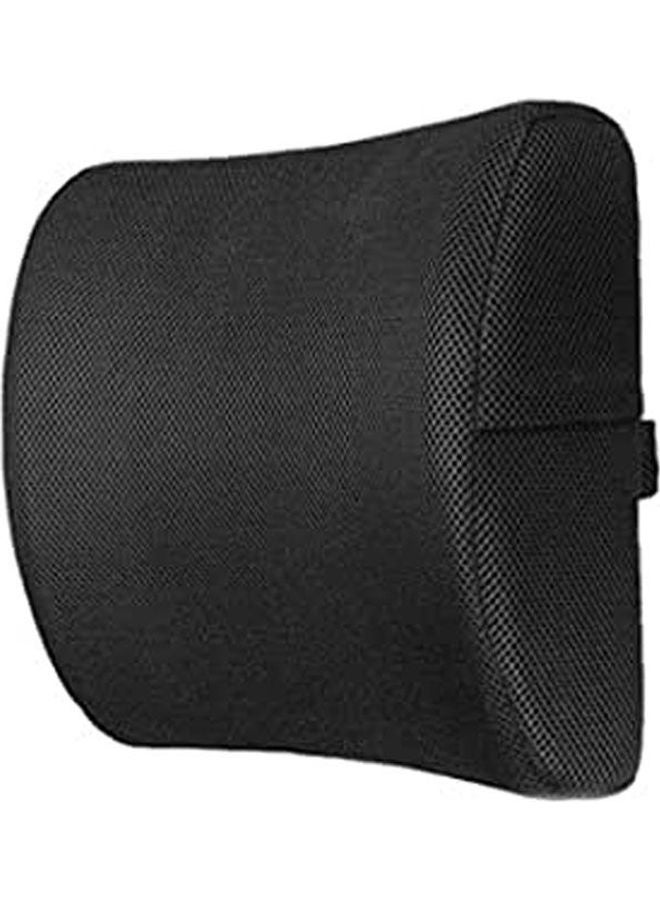 Cushion Back Memory Foam With Belt Fastening Cotton Black 