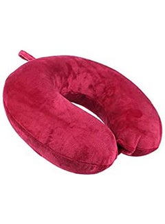 ماركة غير محددة Memory Foam Free Travel Neck Pillow Cotton Blend Red 