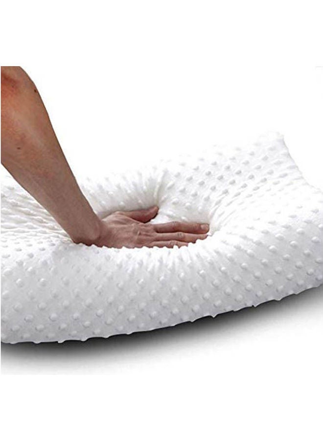Memory Foam Pillow Massage Particles Pillow Latex Neck Pillow Fiber Slow Rebound Soft Pillow cotton_blend White - Image 2