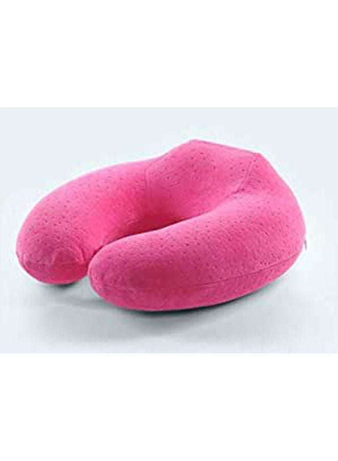 Office Plane Travel Curve Neck Pillow Cotton Blend Pink