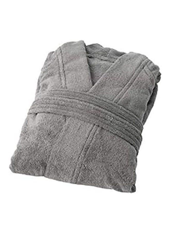 Cotton Bath Robe Grey - Image 2