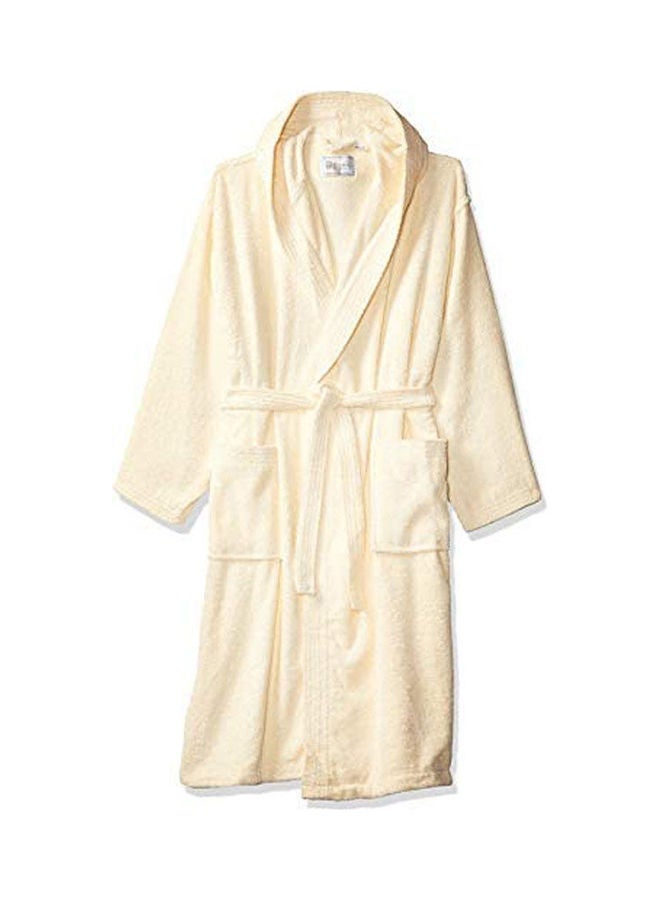Cotton Solid Pattern - Bathrobes Beige