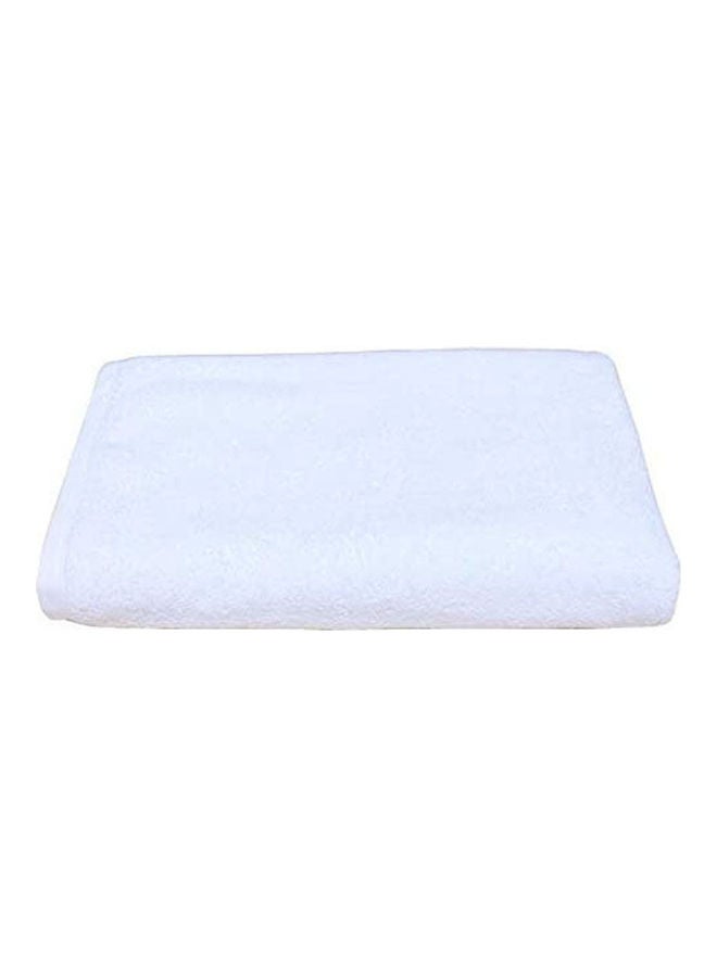 Cotton Solid Pattern- Bath Sheets White  - Image 2