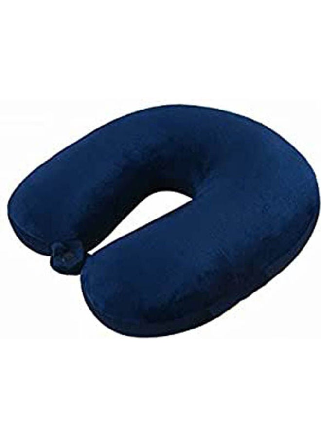 Memory Foam Travel Neck Support Pillow cotton_blend Blue 