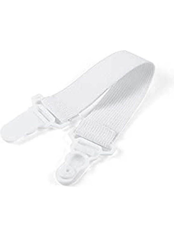 Elastic Band Clip 4 Pcs Bed Sheet Fasteners Combination White  - Image 1