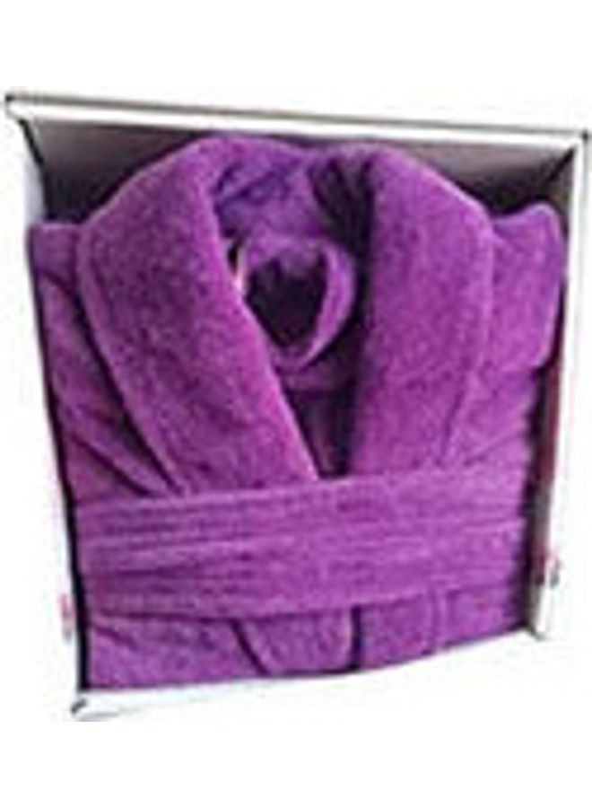 Cotton Single Bath Robe One Piece Purple
