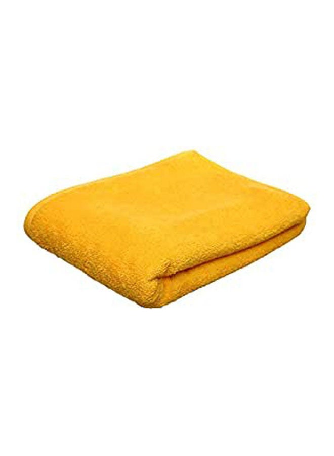 ماركة غير محددة Cotton Solid Bath Sheets Yellow 70x140cm 