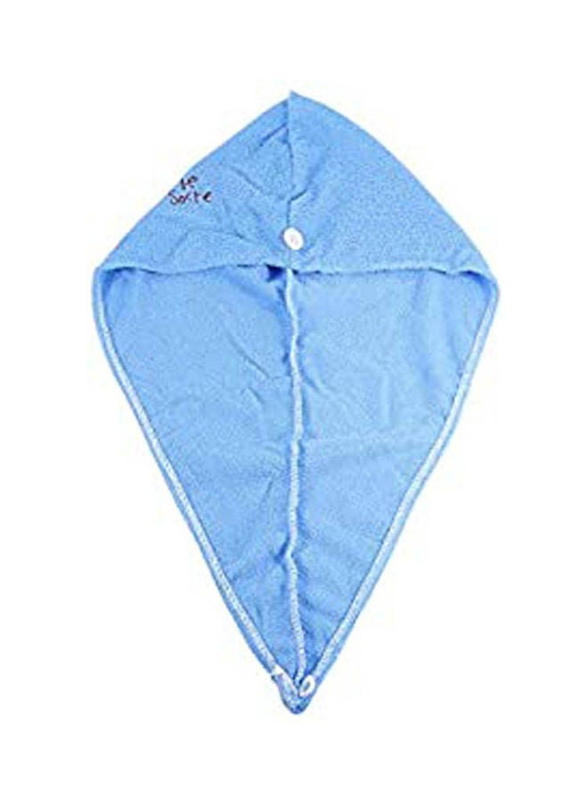 Microfiber Fabric Bath Towel Hair Dry Hat Blue