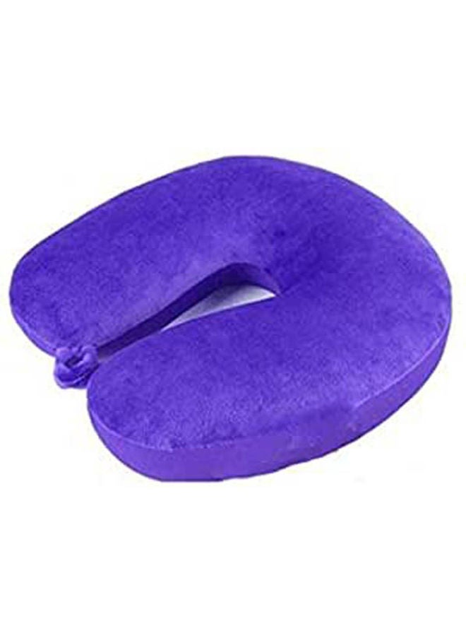 Memory Foam Travel Pillow Cotton Blend Blue