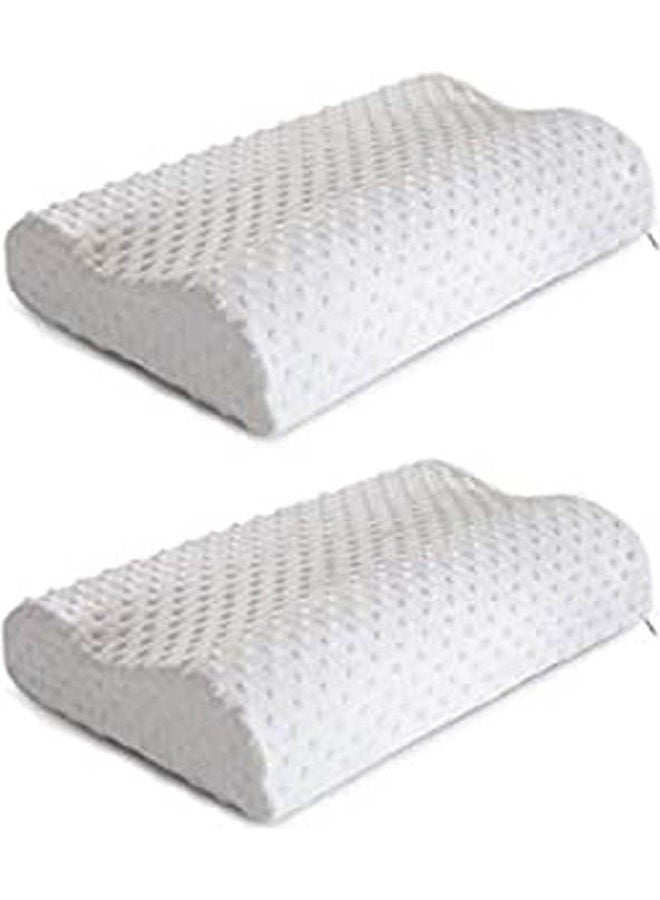 Memory Foam Standard Specialty Medical Pillows Cotton Blend White