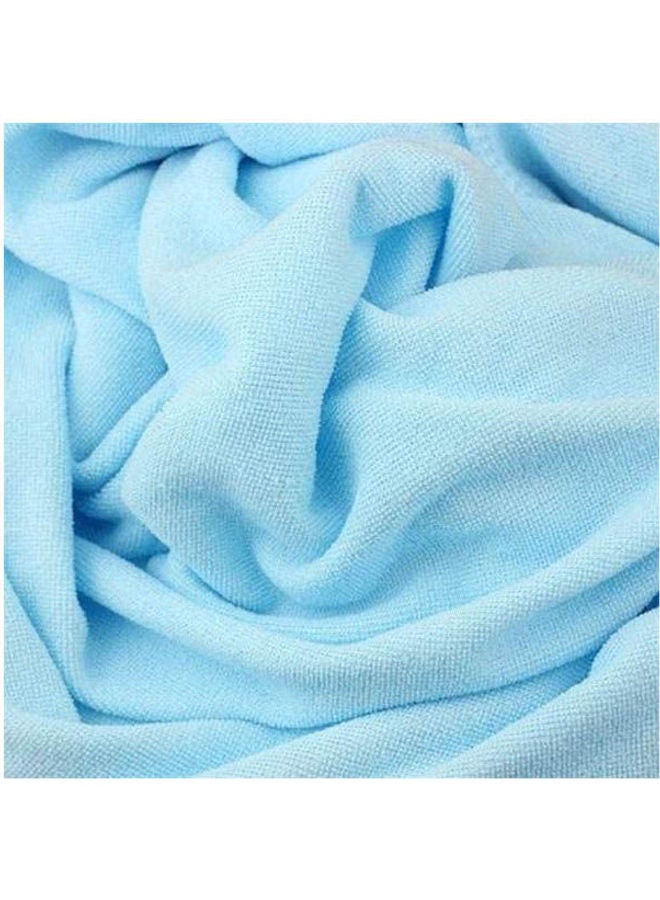 Bath Towels Microfiber Fiber Water Absorbent Towel Soft Towels Blue 70x140cm - Image 2