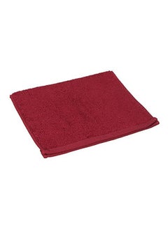 Generic Cotton Solid Washcloth Burgundy 50x30cmcm 