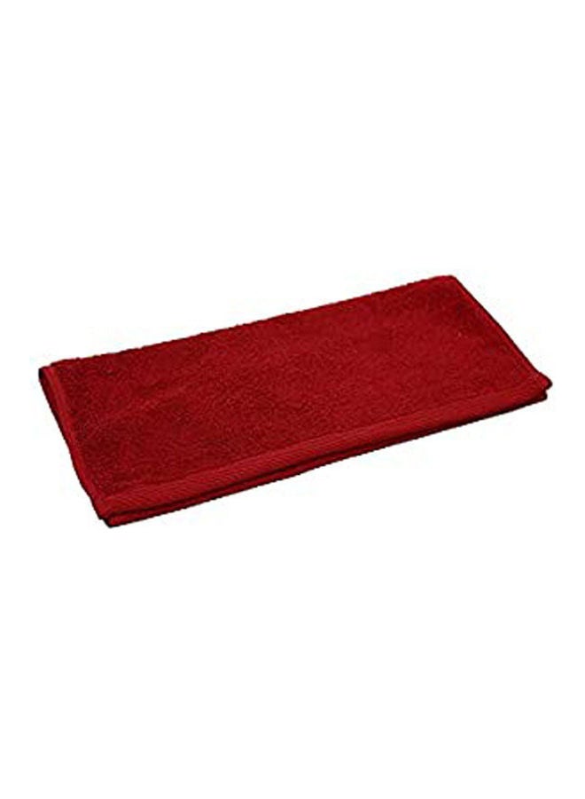 Cotton Solid Hand Towels Dark Red 30x50cmcm - v1652005019/N53288631A_1