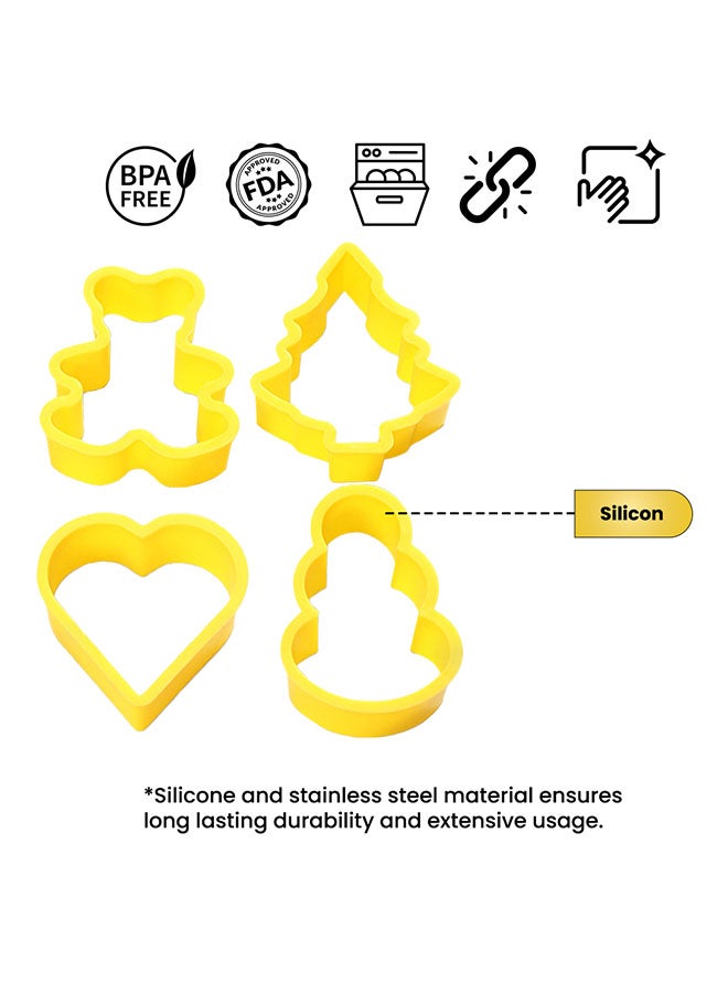 بينجوين طقم قطاعات بسكويت مكون من 10 قطع أبيض/بني - Image 4