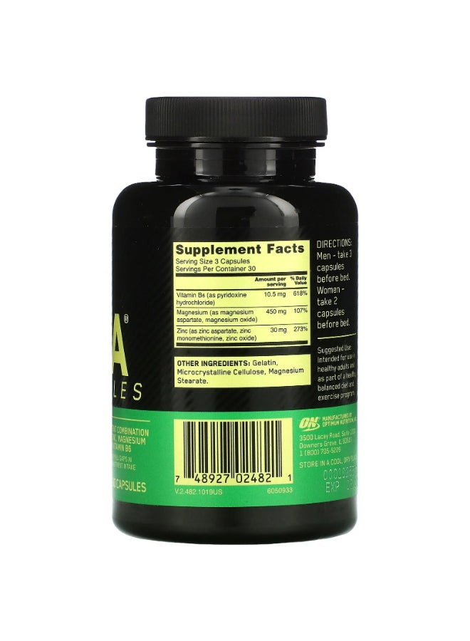 Optimum Nutrition ZMA Dietary Supplement - Unflavoured - 90 Capsules  - Image 2