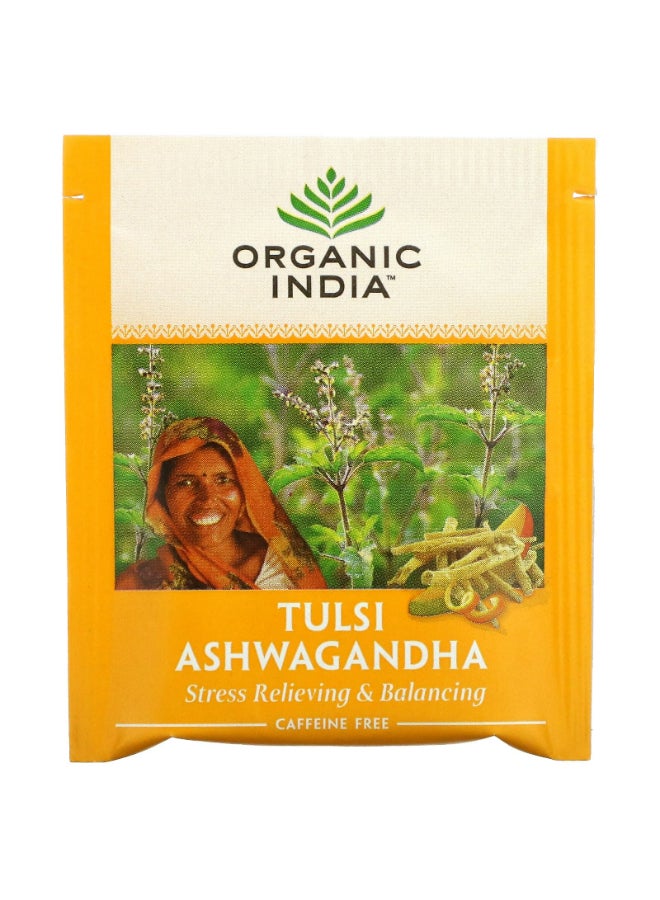 Organic India - Tulsi Ashwagandha Herbal Tea Bag 1.27ounce - Image 1