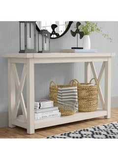 ELTOHAMY Furniture Console Table White 90x35x100cm 