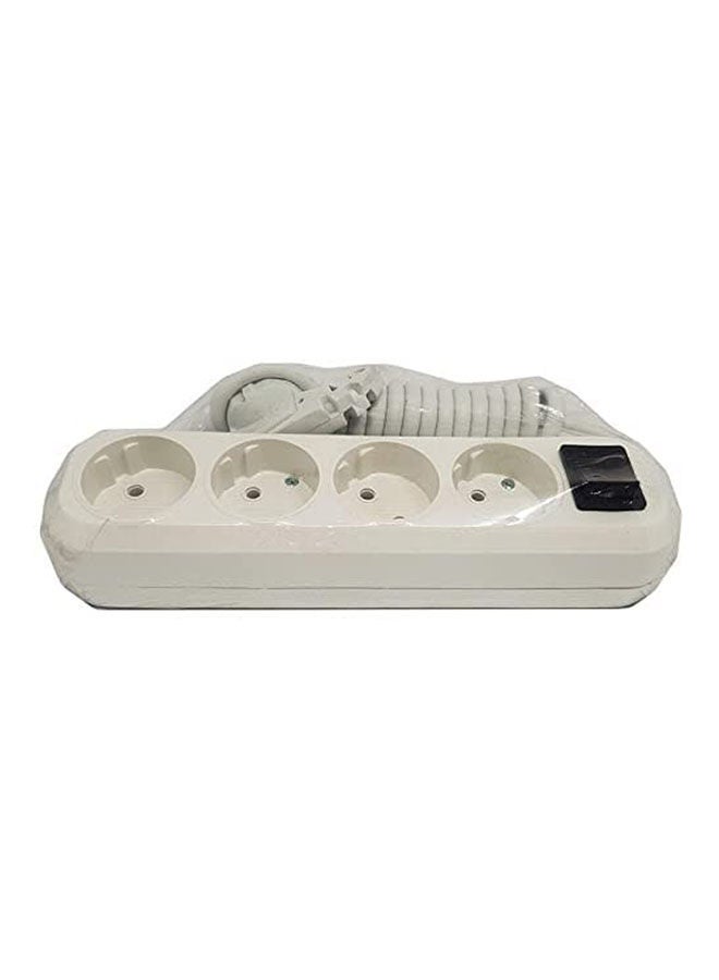 Generic Power Plug With 4 Outlets Turkish White 