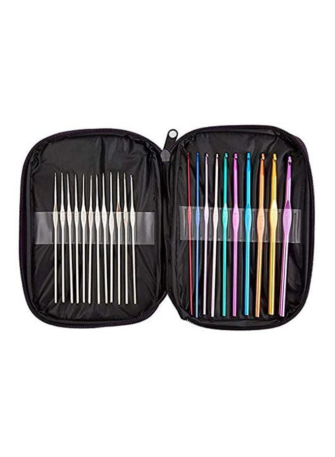 Mixed Aluminum Handle Crochet Hooks, Multicolour