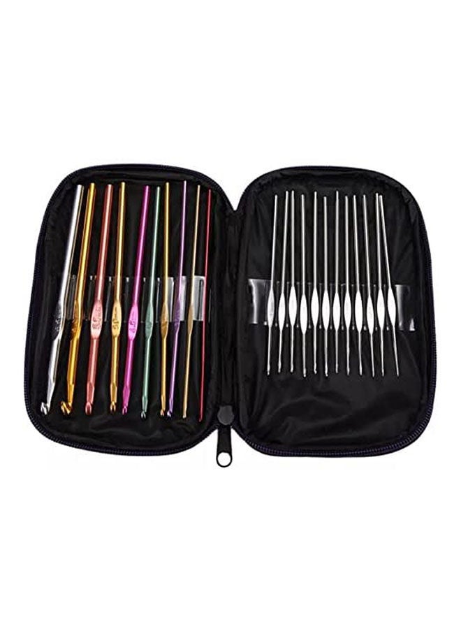 Mixed Aluminum Handle Crochet Hooks, Multicolour - Image 1