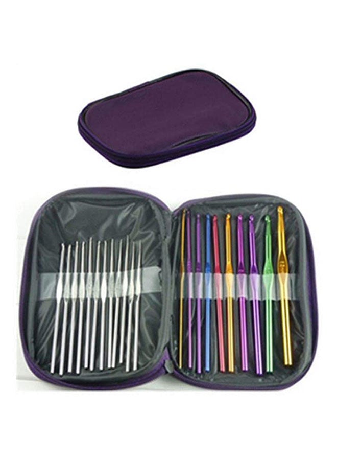 Mixed Aluminum Handle Crochet Hooks, Multicolour