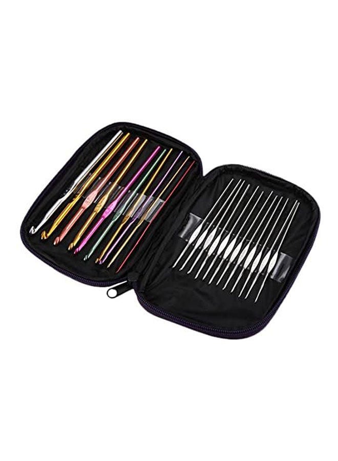 Mixed Aluminum Handle Crochet Hooks, Multicolour