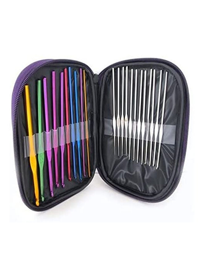 Mixed Aluminum Handle Crochet Hooks, Multicolour