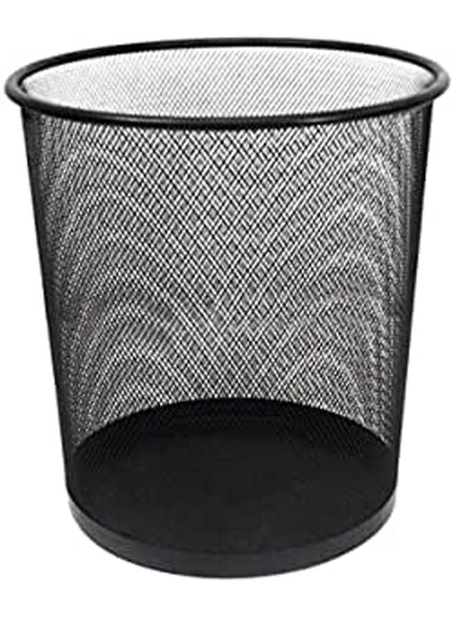 Laundry Basket With Metal Net Black