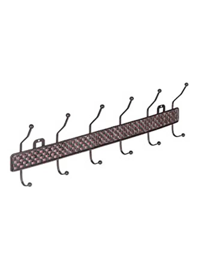 Metal Clothes Hanging Hook - 12 Slots Black 