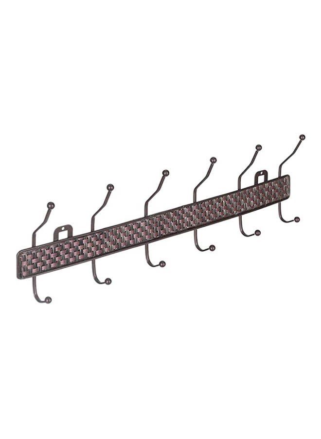 Metal Clothes Hanging Hook - 12 Slots Black 