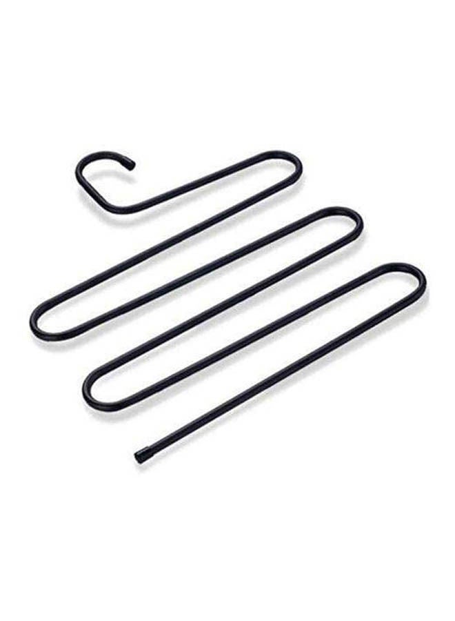 Multi Pants Hangers Rack For Closet Organization Stainless Steel S-Shape 5 Layer Clothes Hangers Black  - Image 1