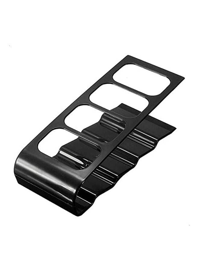 Multi Remote Holder Stand Home Organizer 4 Compartments Black