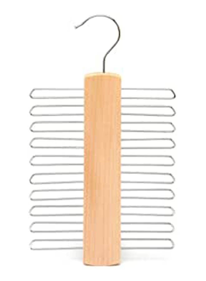 Multiple Wooden Tie Hangers-Organizer Beige