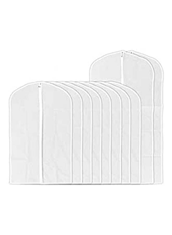 Zipper Suit Bag For Closet Storage White