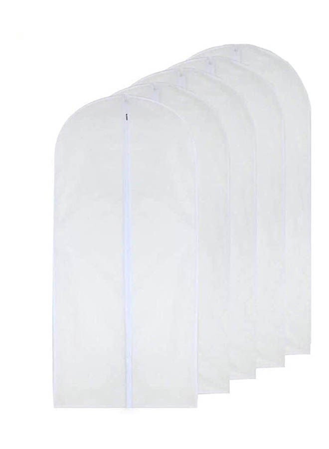 Generic - Pack Of 5 Clothes Protector Dustproof Cover Garment Suit Bag Organizer White 80x60cm - Image 1