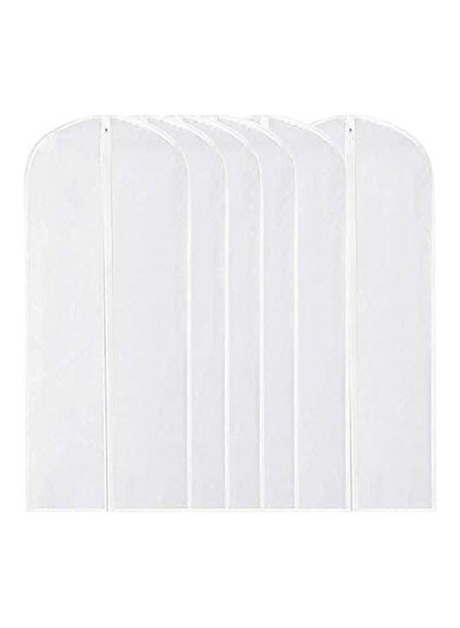 Pack Of 6 Hanging Garment Bags Lightweight White 