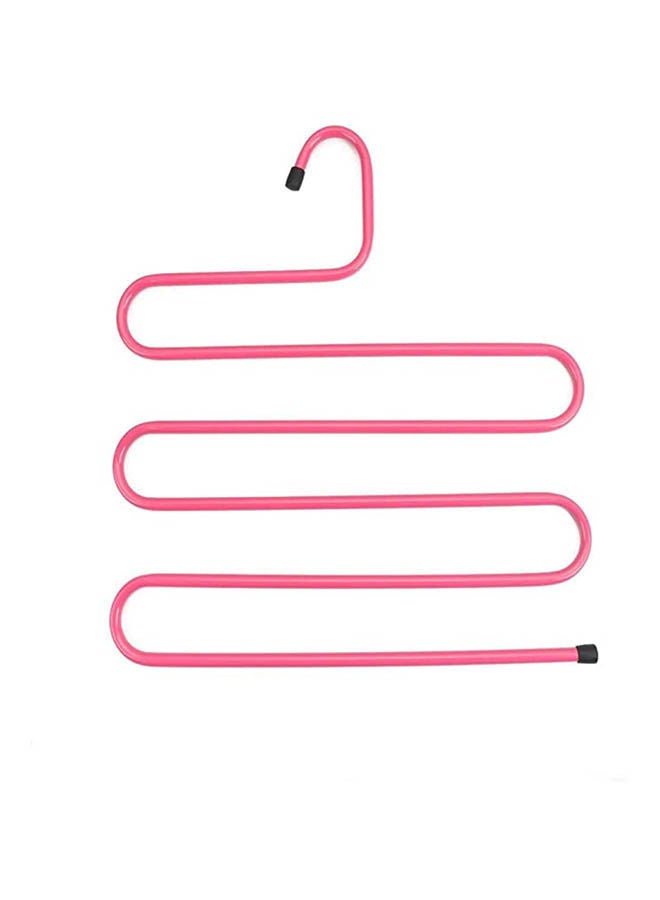 Pants Hanger Multi-Layer S-Style Multi-Purpose Towel Clothes Hanger Pink 
