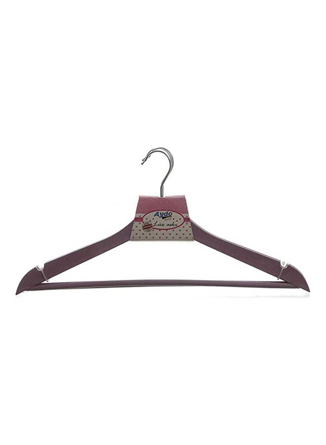 Plastic Wooden Hanger Set 3 Pcs Purple