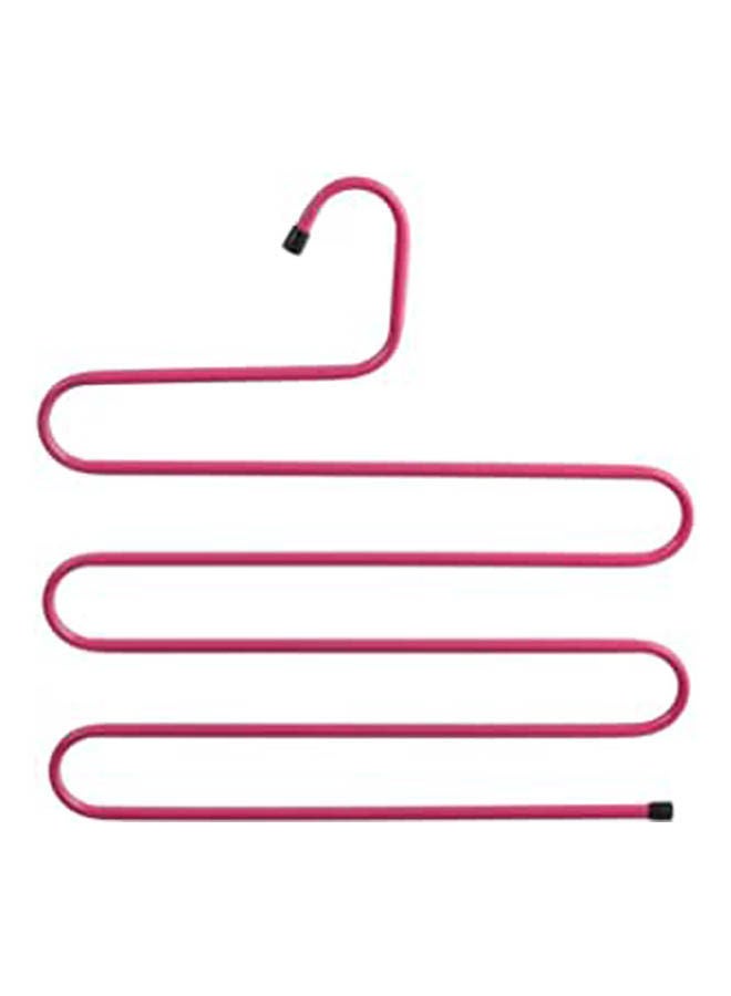 ماركة غير محددة Stainless Steel Clothes Hanger, 3 Levels Pink 